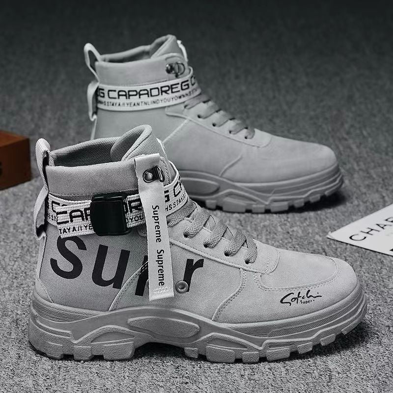 Stivali Martin Core Rugged – Stivali alti da uomo in canvas stile britannico