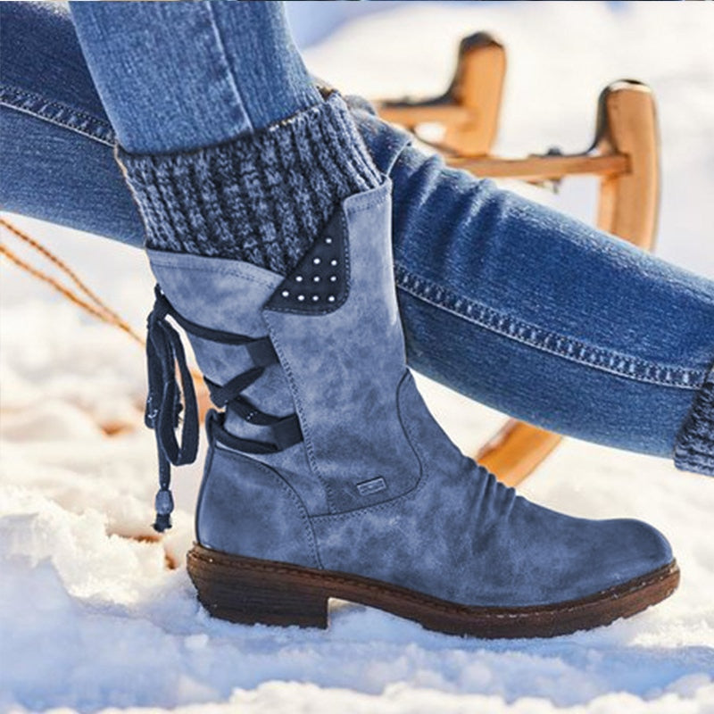 Stivale Frostline Rise – Suede Snow Boots Mid-Calf