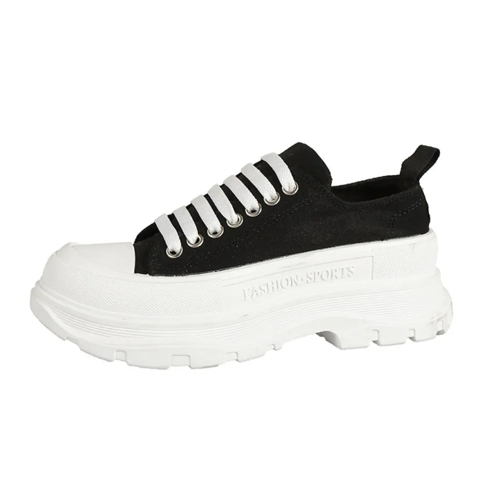 Sneakers Platform Lace Up Punta Tonda