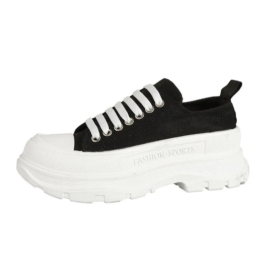 Sneakers Platform Lace Up Punta Tonda