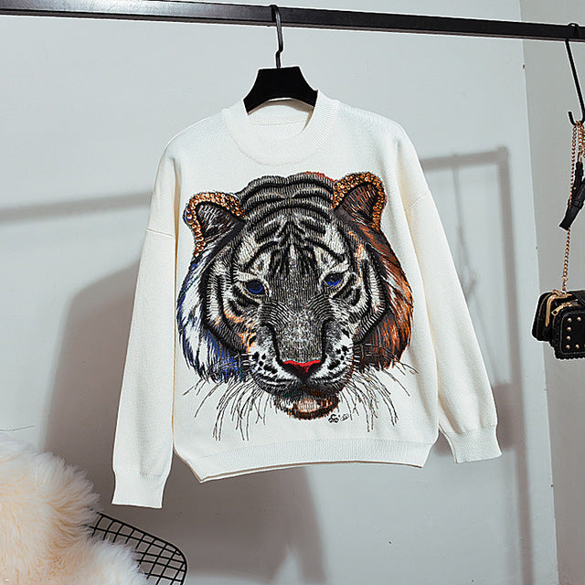 Tuta Knitwear Tiger Embossed