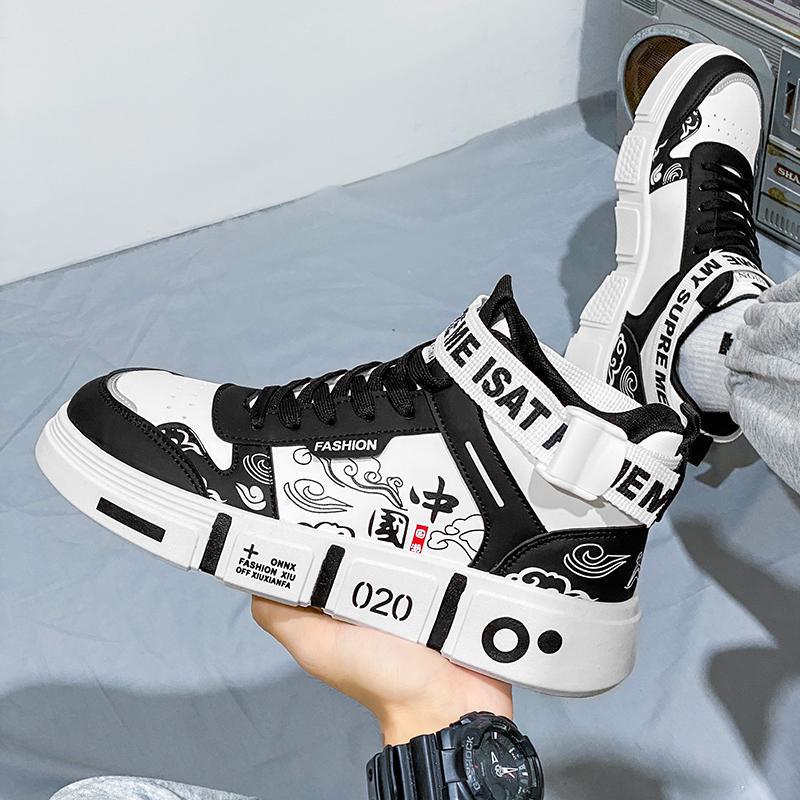 Scarpe Street Venom – Sneakers uomo high-top elasticizzate stile snake urban