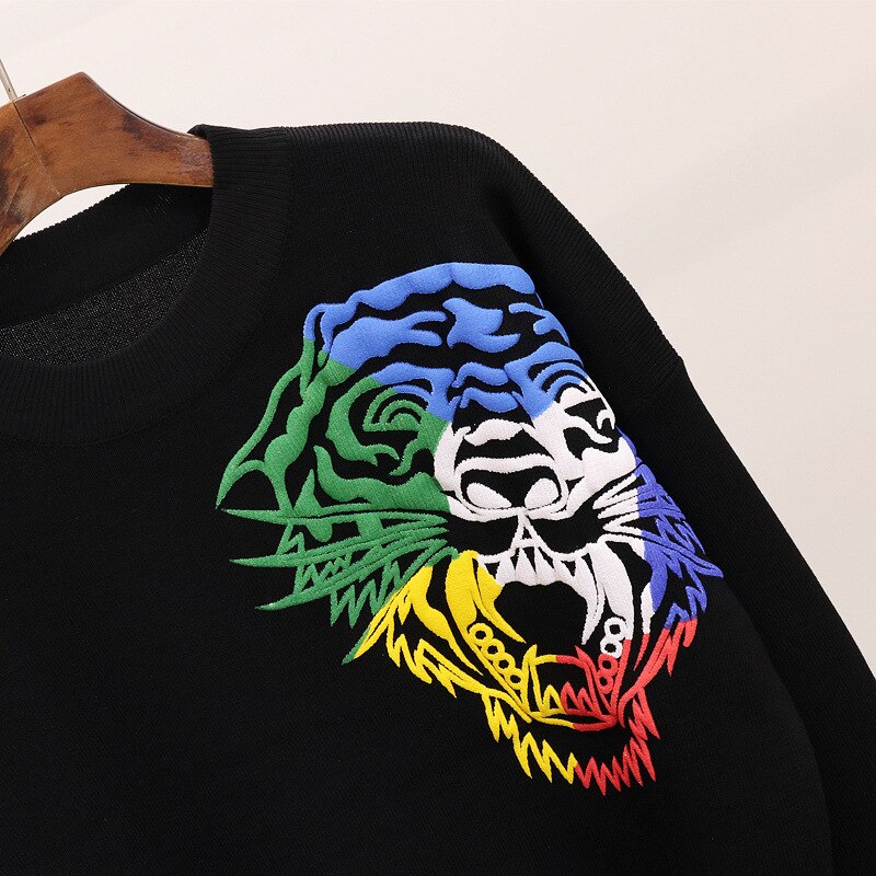 Tuta Tiger Knit Embroidered Set