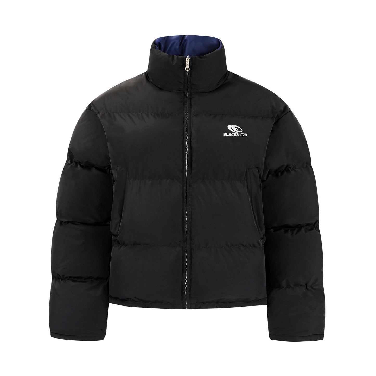 Giacca Uomo Puffer Streetwear Corta Nera Oversize