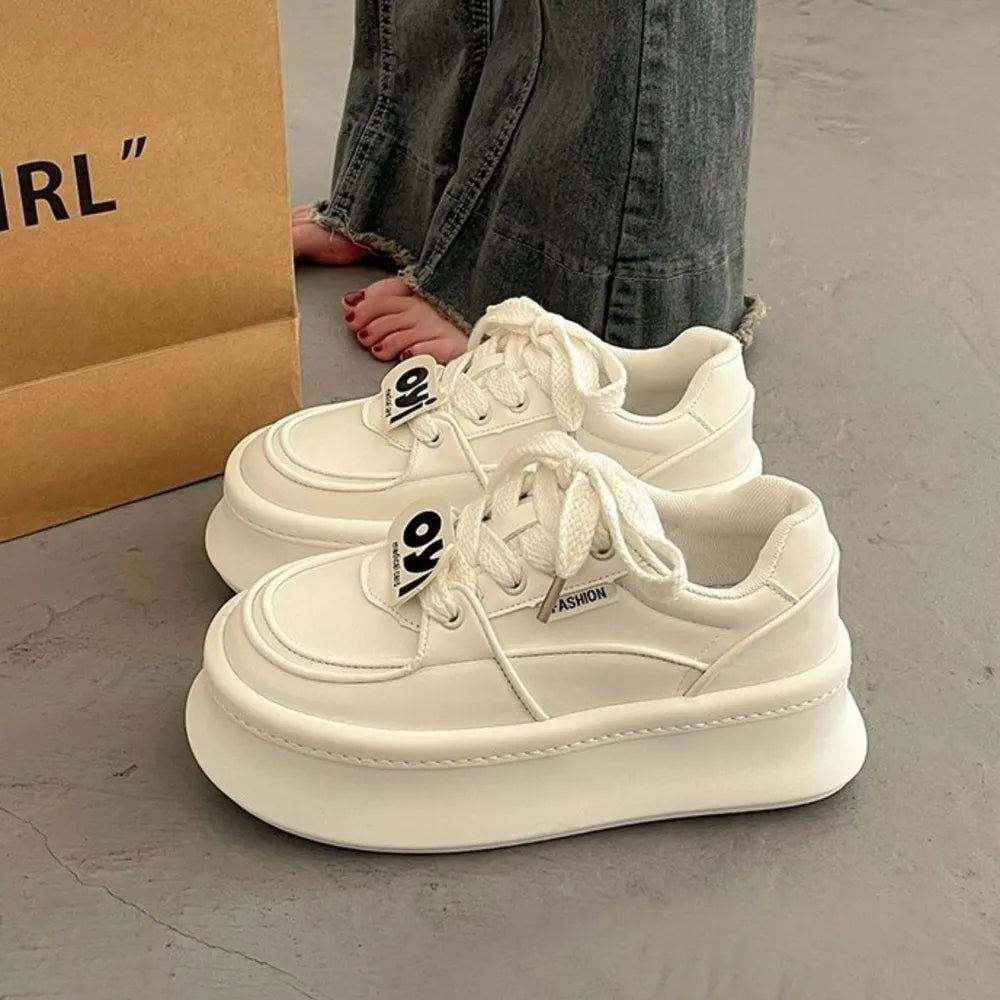 Sneakers Platform Round Lace