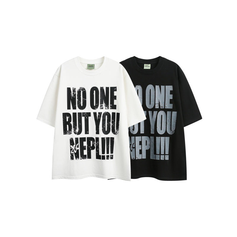 T-shirt Distressed Letter