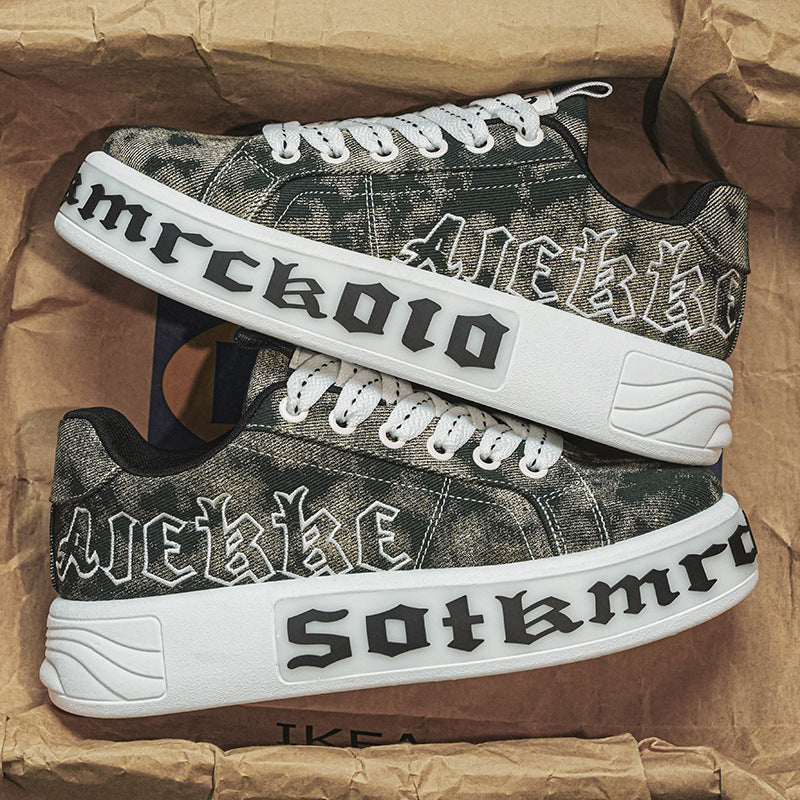 Scarpe Street Camo Core – Sneakers Uomo Basse Camouflage con Suola Spessa