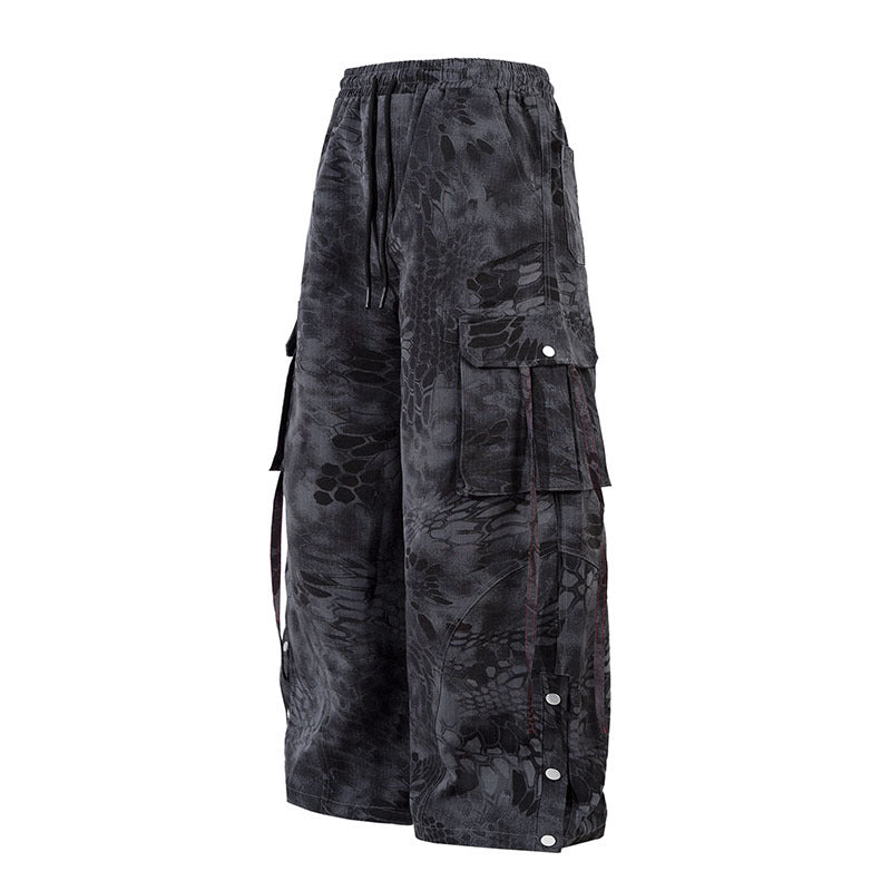 Pantaloni Cargo Camouflage Loose Fit