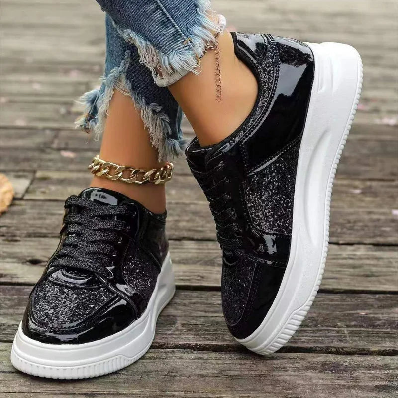 Sneaker Glitter Plateau