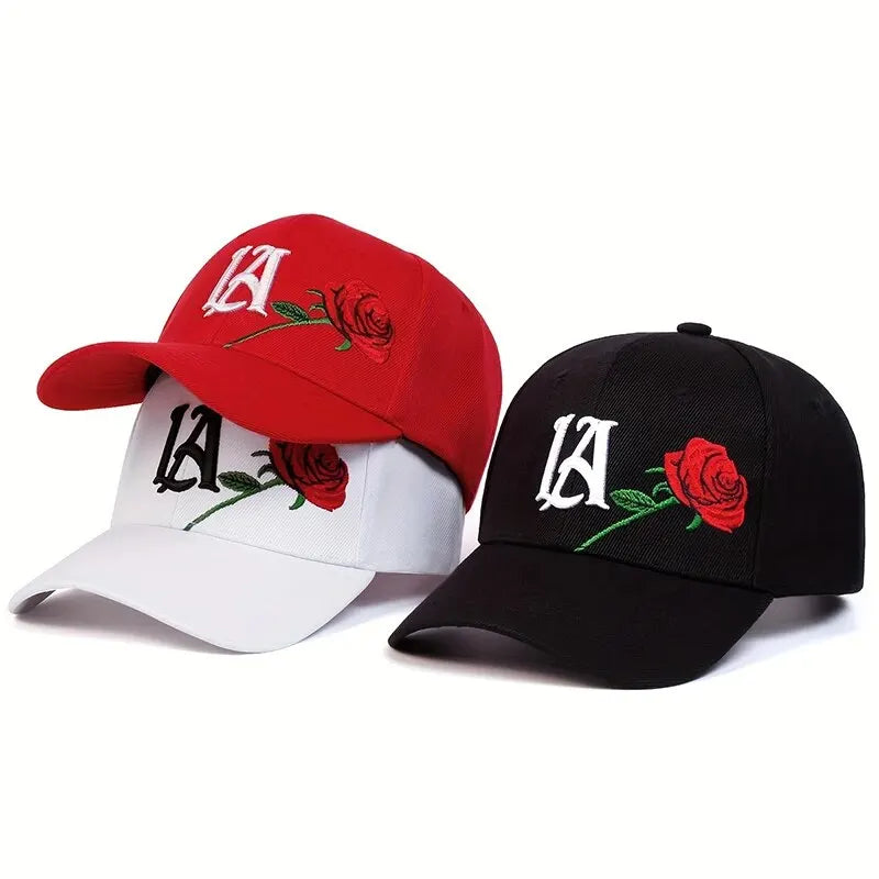Cappello LA Rose – Berretto Ricamato con Visiera Estesa