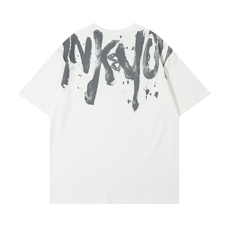 T-shirt Digital Letter Casual