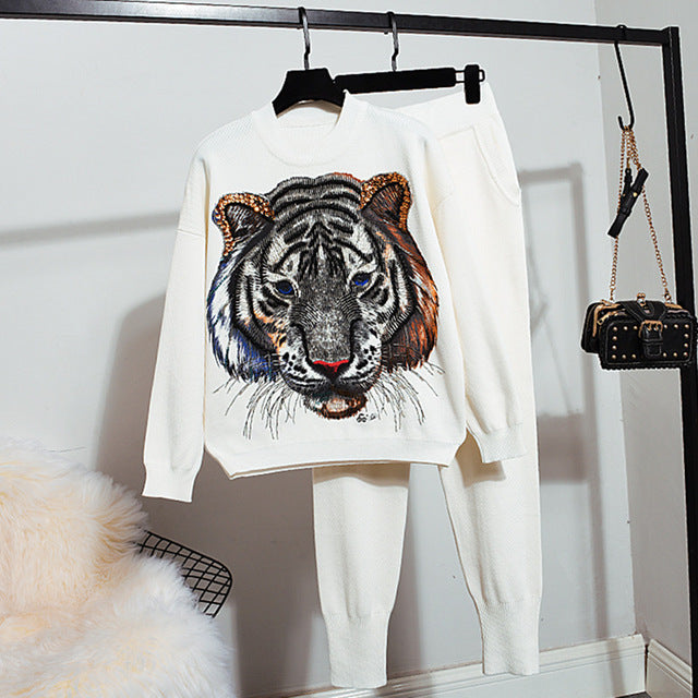 Tuta Knitwear Tiger Embossed