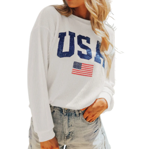 Felpa  "Stars & Stripes" con Cappuccio e Cordino