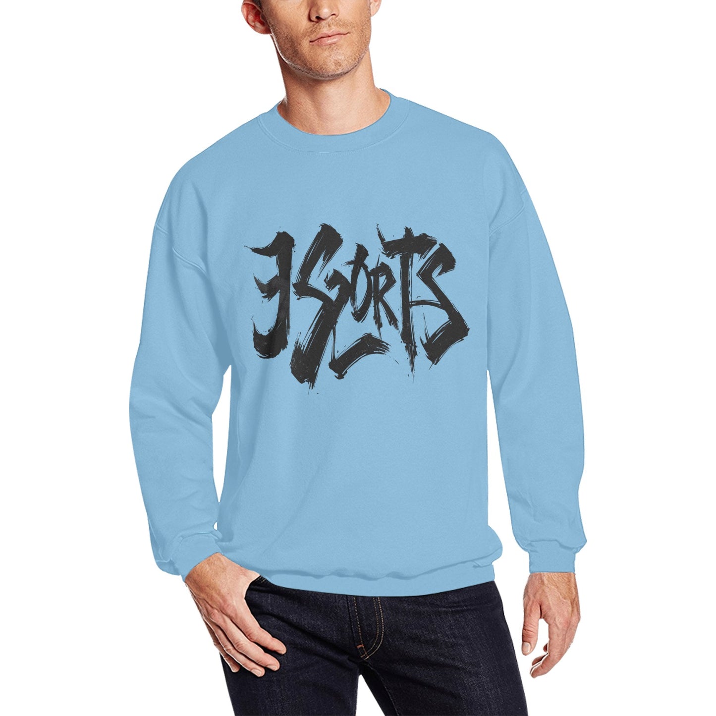 Felpa Uomo "JSPORTS Mono H18 Reverse" – Girocollo Monocolore