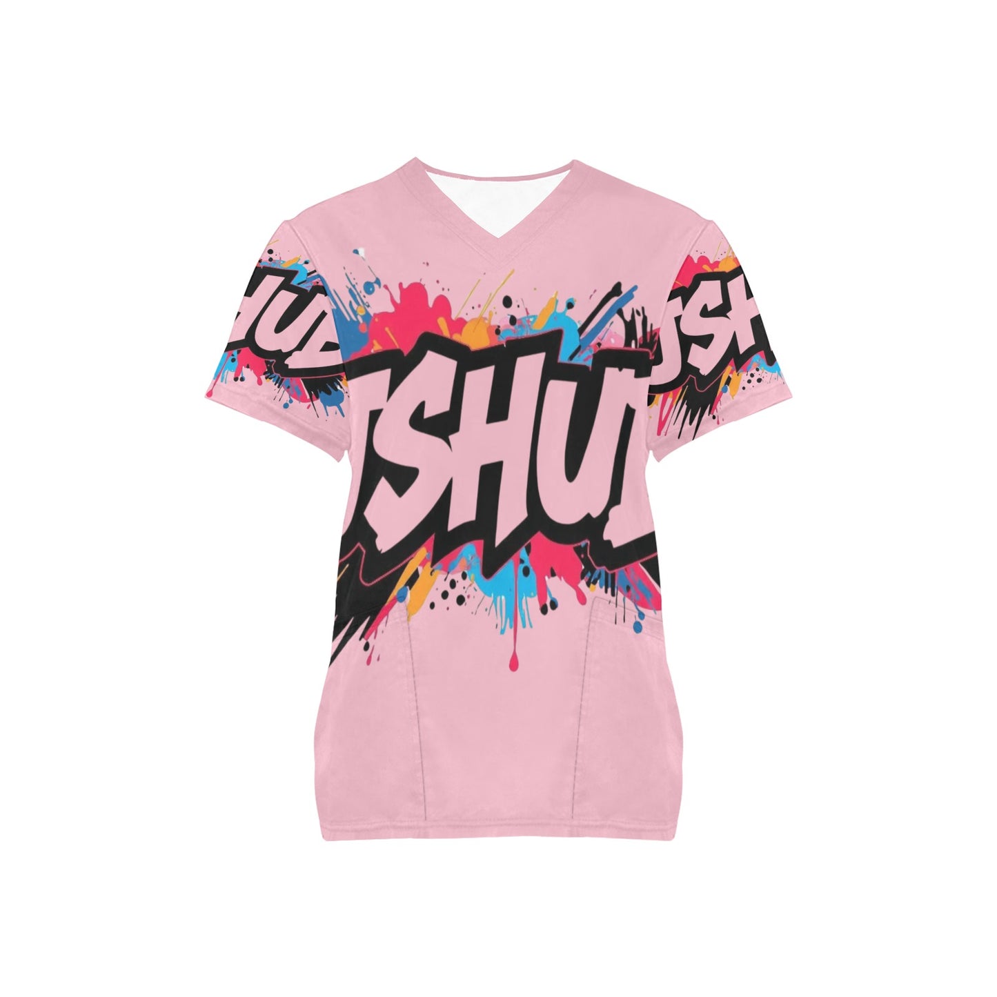 T-shirt Scrub Unisex JSHub Logo Multicolor All-Over – Urban Style 2025