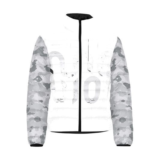 Giacca Bomber Uomo Collezione Concrete Echoes JSHUB – Base Bianca Mimetico Grigio Stampa All Over