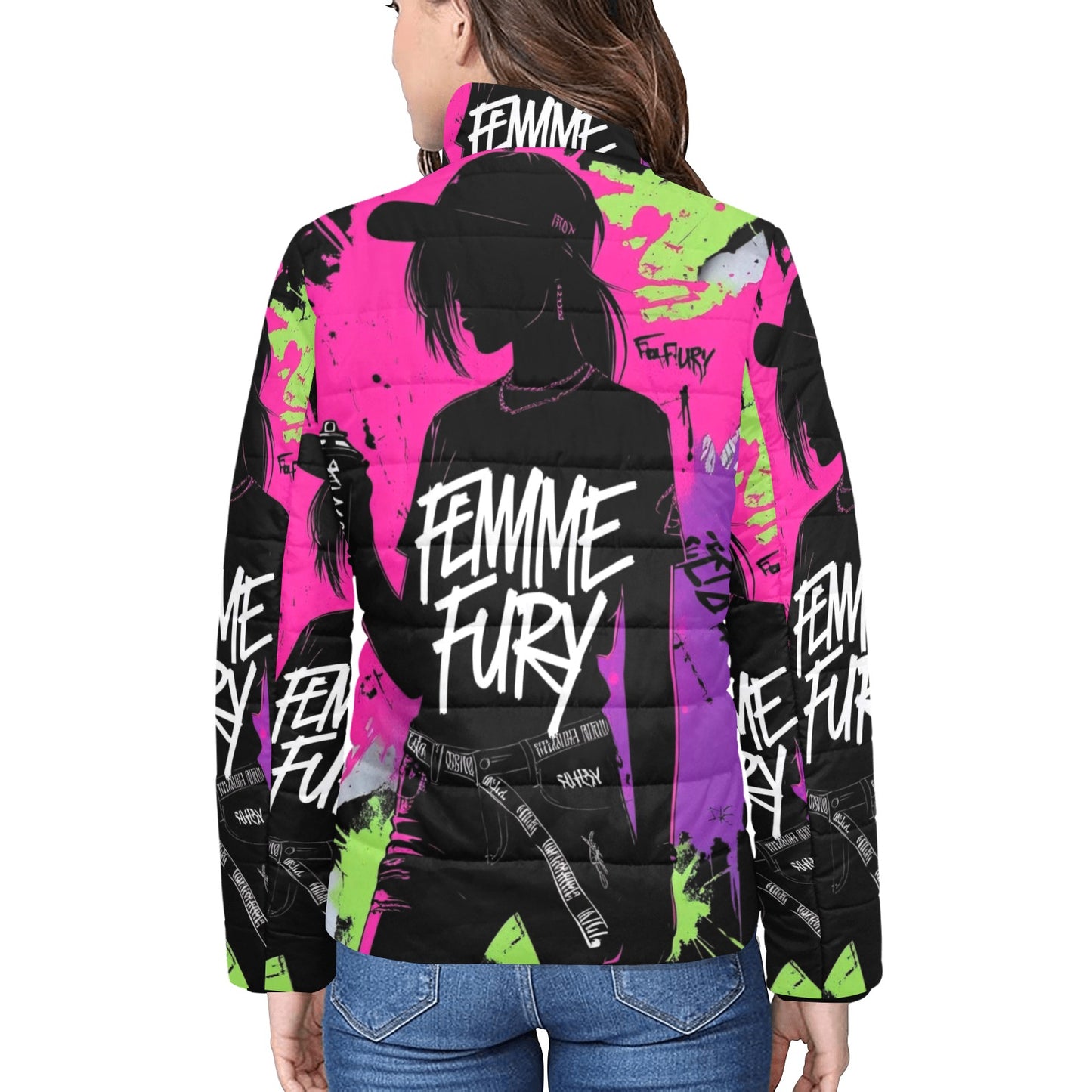 Giacca imbottita donna Femme Fury colletto rialzato