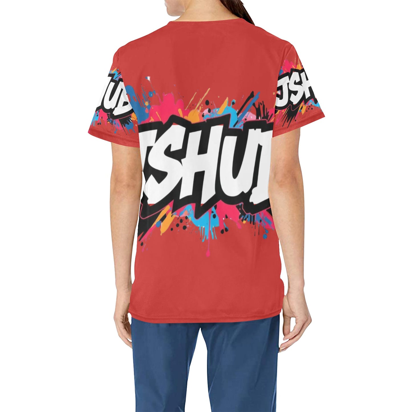 T-shirt Scrub Unisex JSHub Logo Multicolor All-Over – Urban Style 2025