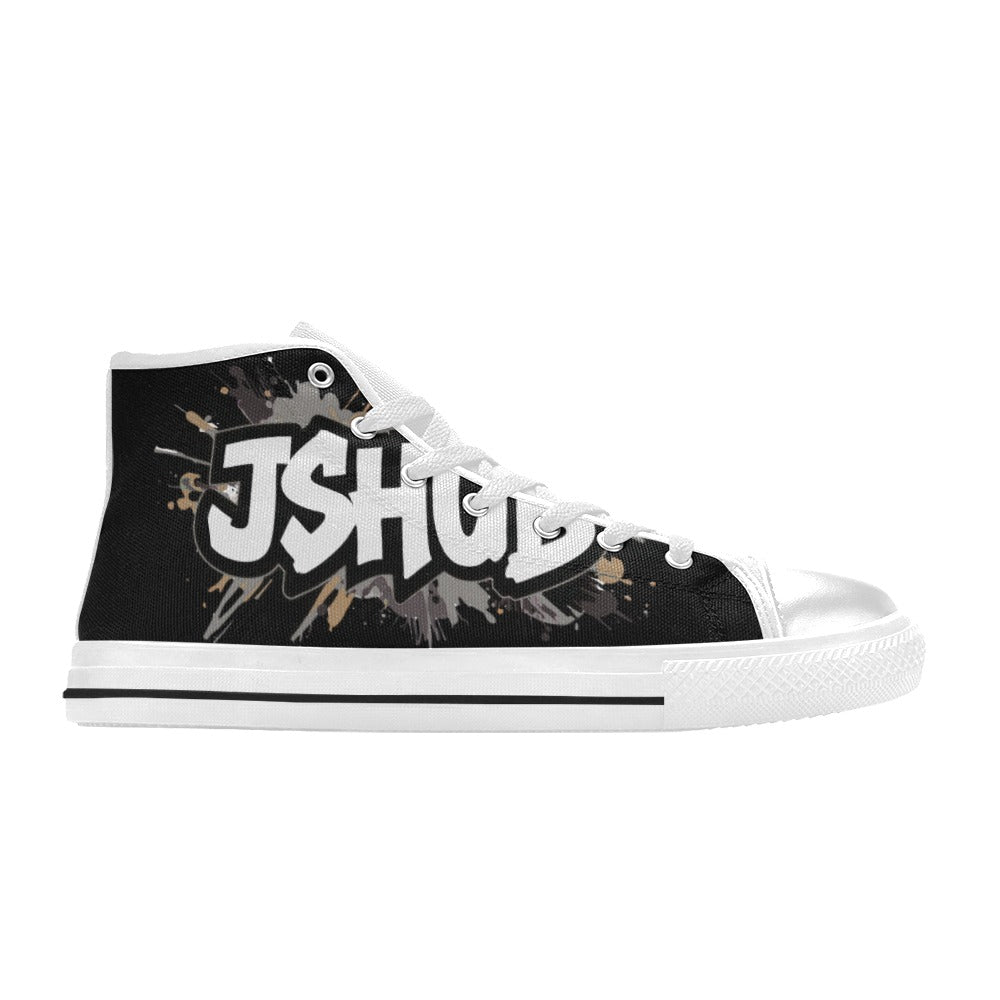 Scarpe Alte da Donna in Tela Urban JSHub Graffiti Dark – Design Esclusivo