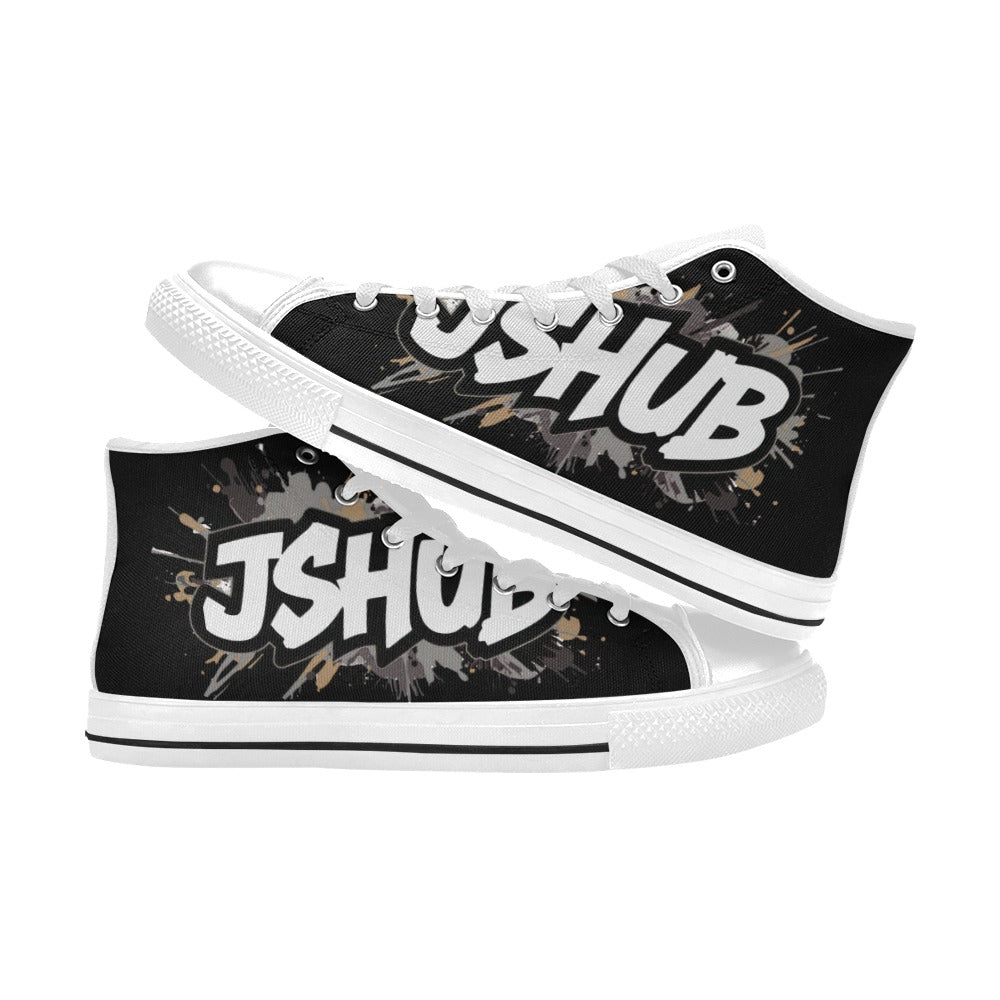 Scarpe Alte da Donna in Tela Urban JSHub Graffiti Dark – Design Esclusivo
