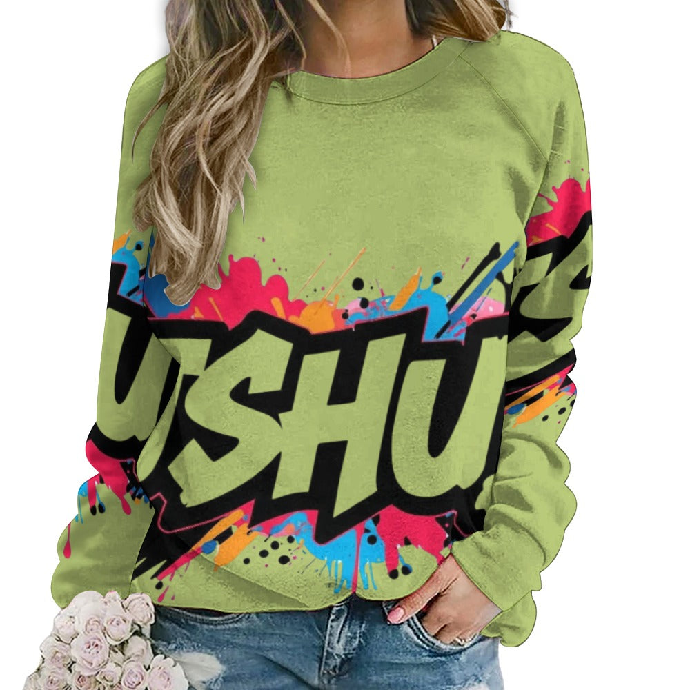 Felpa Donna JSHub Multicolor – Stile Streetwear con Graffiti All-Over