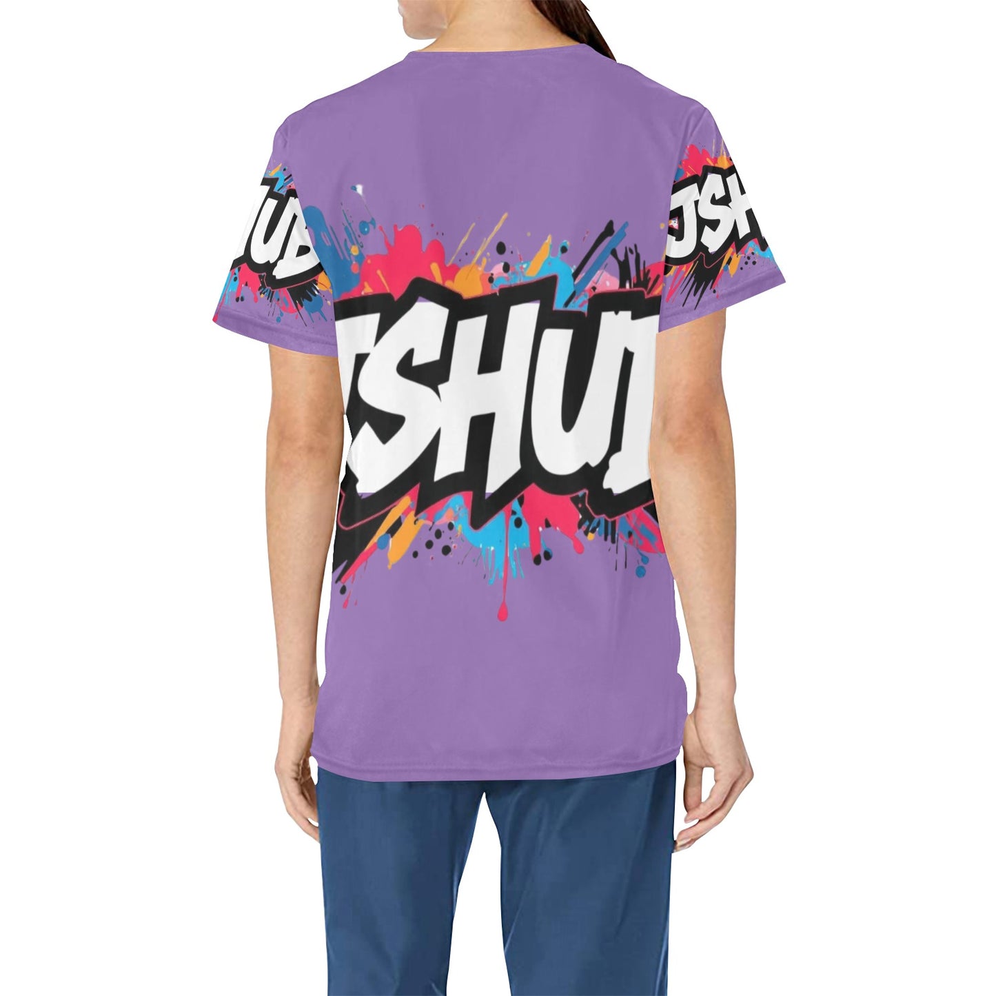 T-shirt Scrub Unisex JSHub Logo Multicolor All-Over – Urban Style 2025