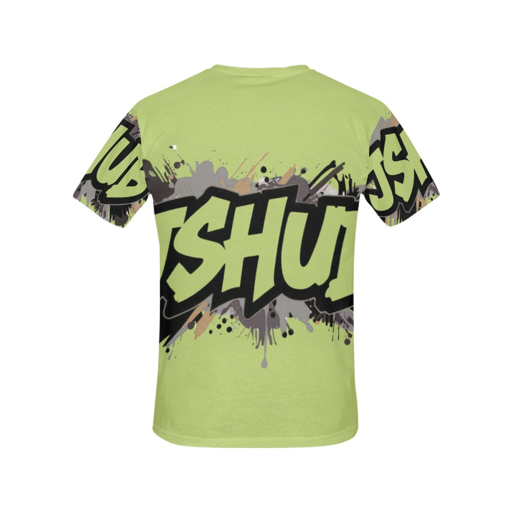T-shirt Donna JSHub Urban Streetwear Graffiti Monochrome – Stampa All-Over