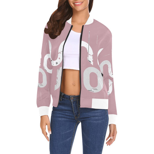 Bomber donna Concrete Echoes Urban Static rosybrown logo all-over streetwear