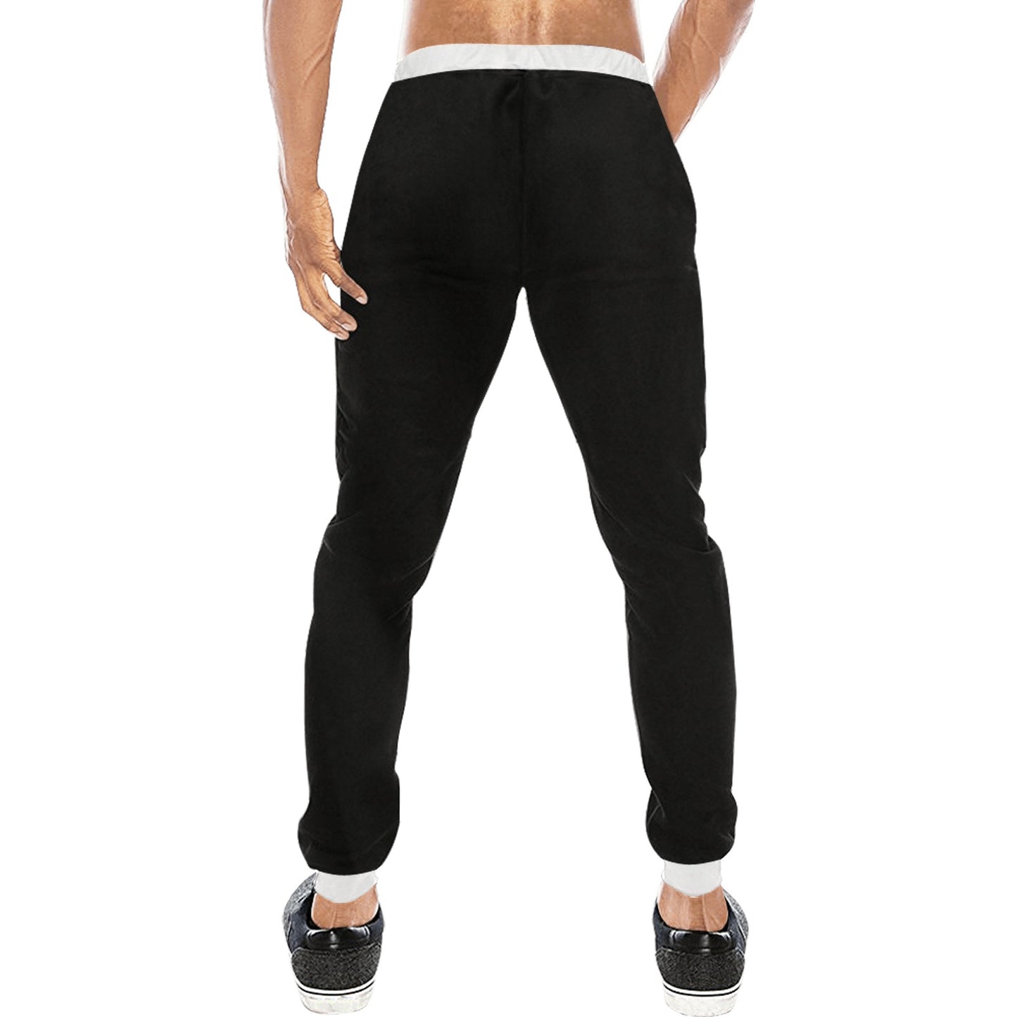 JS HUB Motion Core Pants Uomo Streetwear Nero Calf Graphic