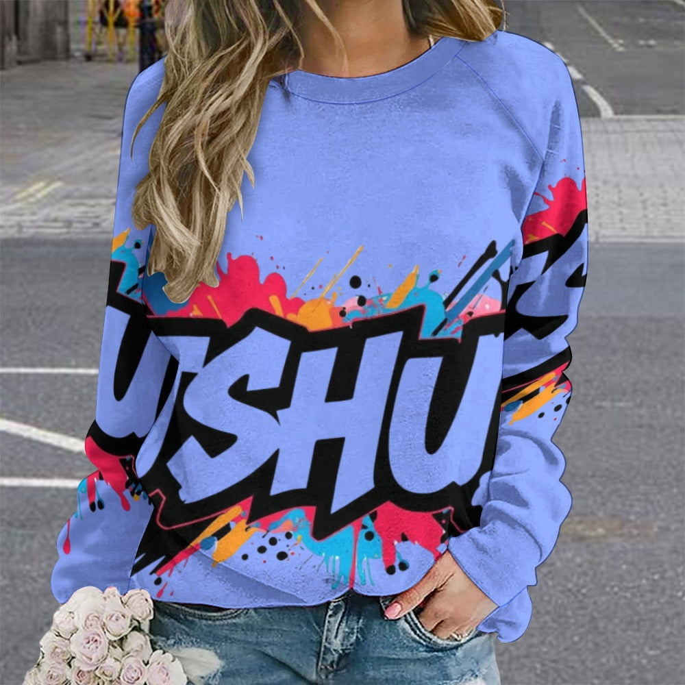 Felpa Donna JSHub Multicolor – Stile Streetwear con Graffiti All-Over