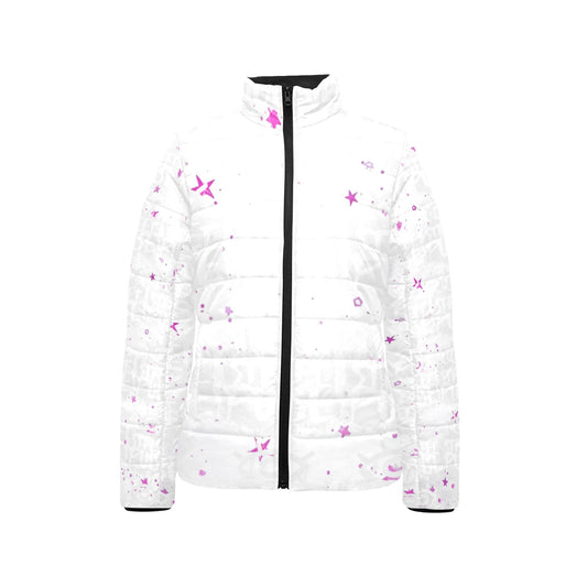 Giacca imbottita donna JS Street Pulse bianca colletto rialzato