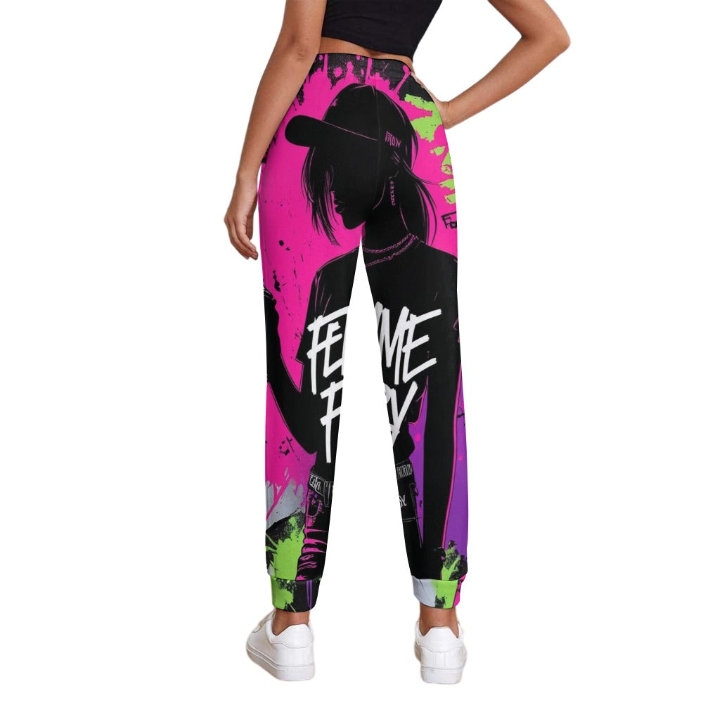 Pantaloni sportivi donna FEMME FURY - Full graffiti streetwear