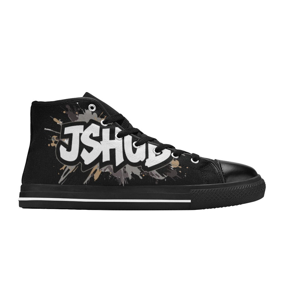 Scarpe Alte da Donna in Tela Urban JSHub Graffiti Dark – Design Esclusivo