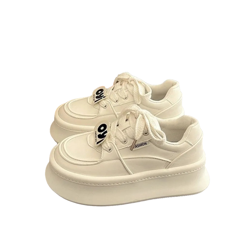 Sneakers Platform Round Lace
