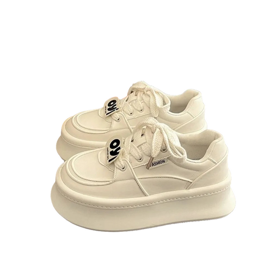 Sneakers Platform Round Lace