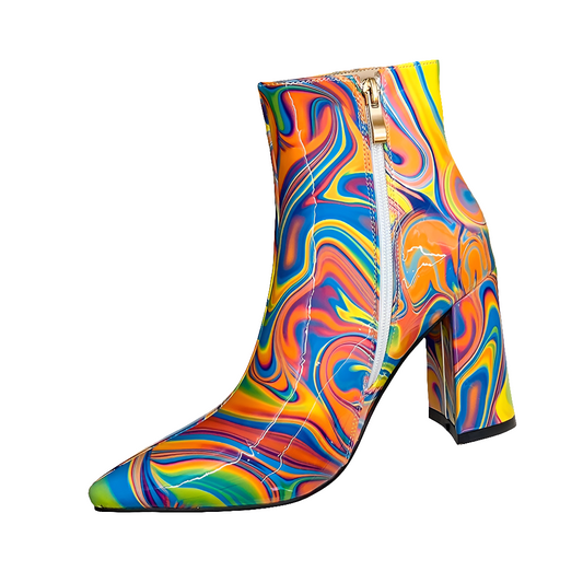 Stivaletti Patent Queen – Martin con Tacco Alto in Vernice