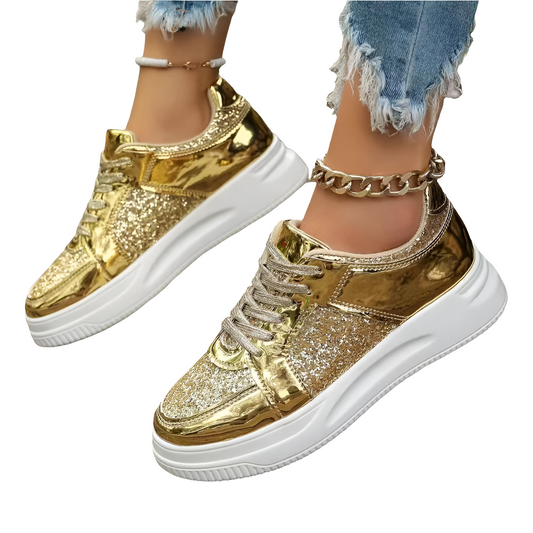 Sneaker Glitter Plateau