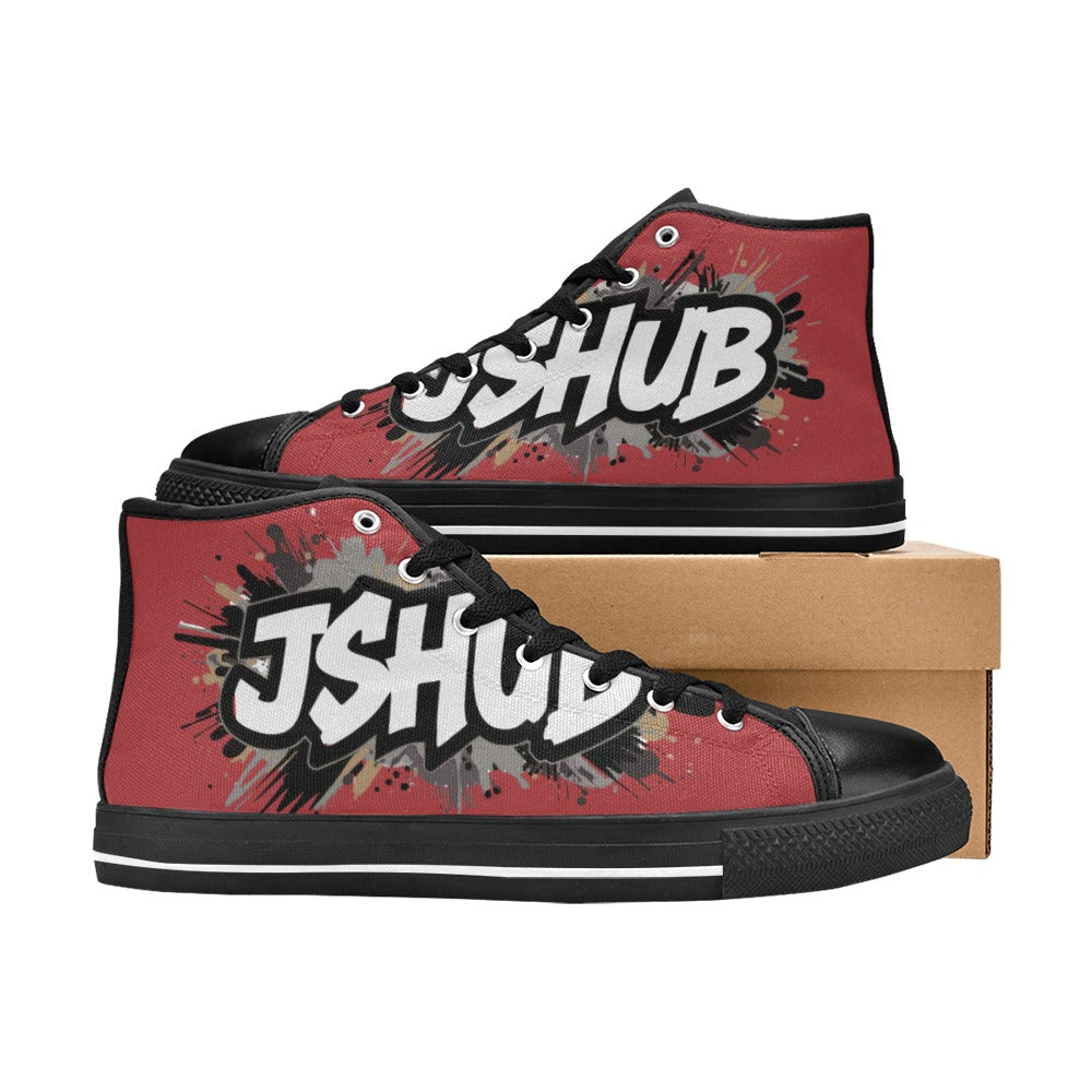 Scarpe Alte da Donna in Tela Urban JSHub Graffiti Dark – Design Esclusivo