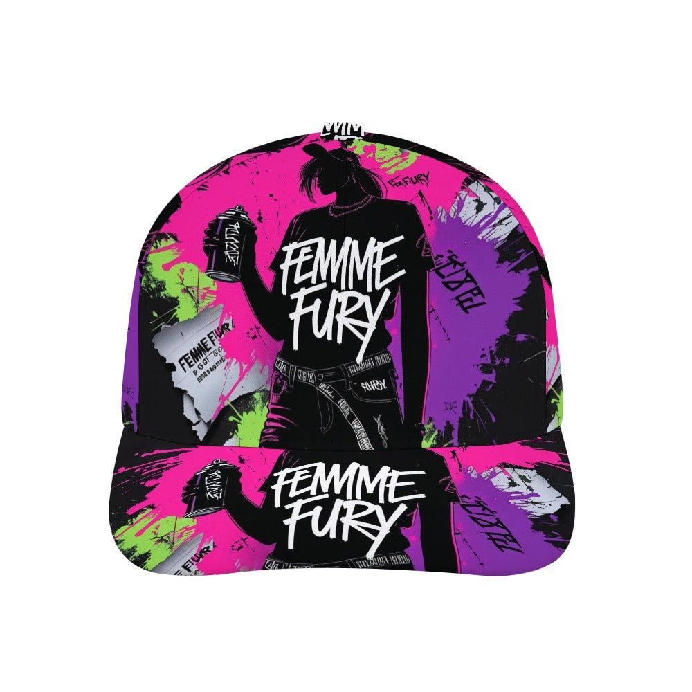 Cappello Baseball Donna FEMME FURY –  Nero Graffiti