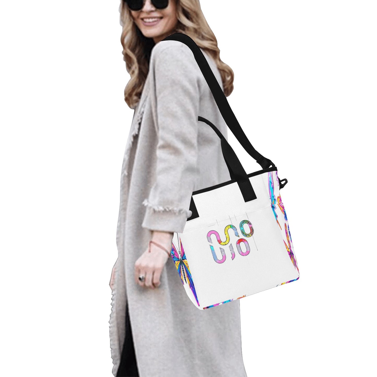Borsa donna a tracolla Concrete Echoes “Wing of Noise” – Eleganza urbana con anima ribelle