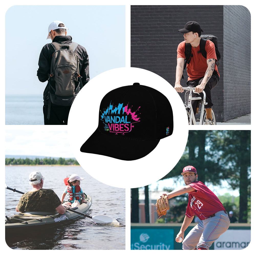 Cappello Vandal Dome  – Visiera curva nero streetwear unisex