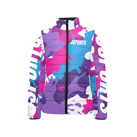 Giacca imbottita donna mimetica colorata Urban Pulse JSports colletto rialzato