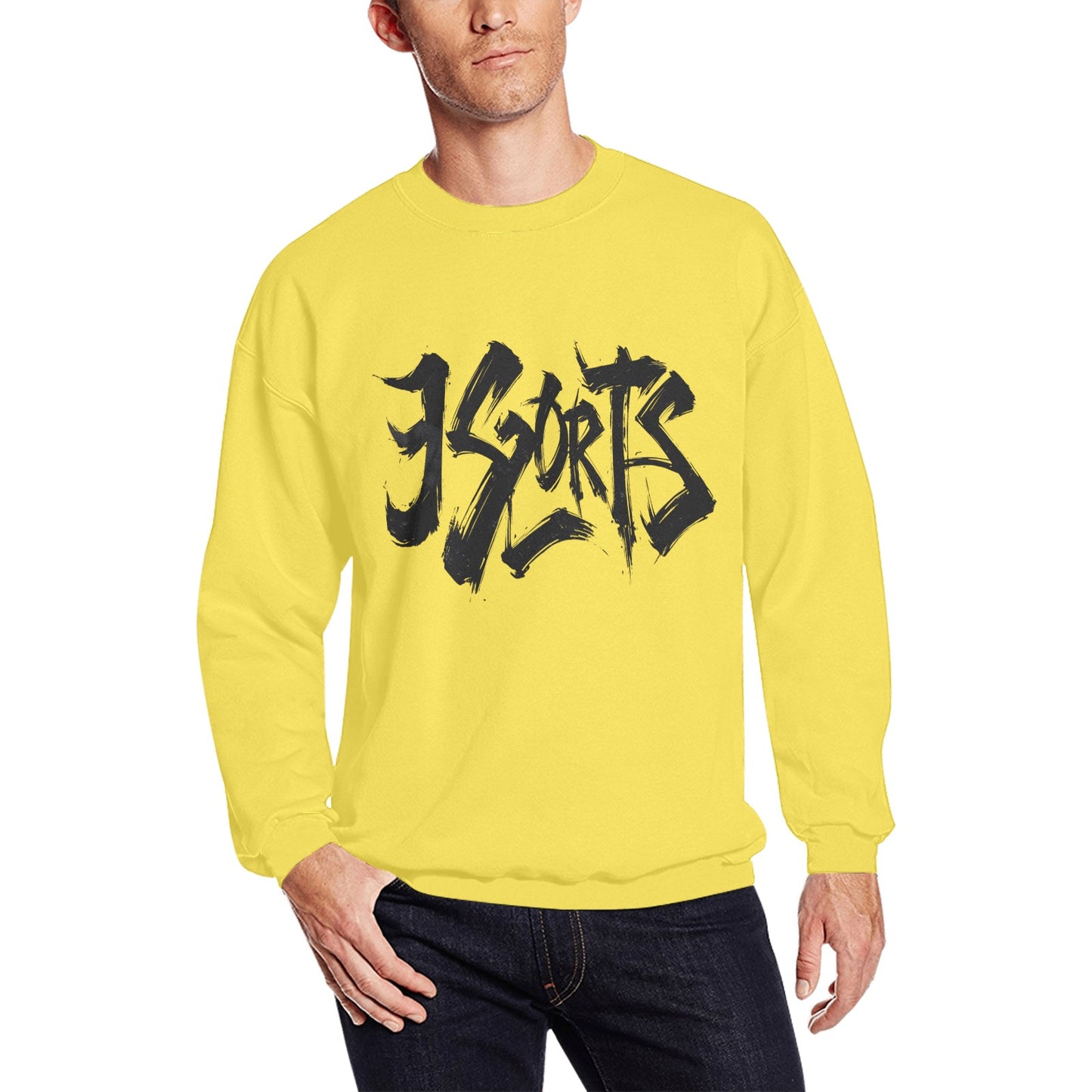 Felpa Uomo "JSPORTS Mono H18 Reverse" – Girocollo Monocolore