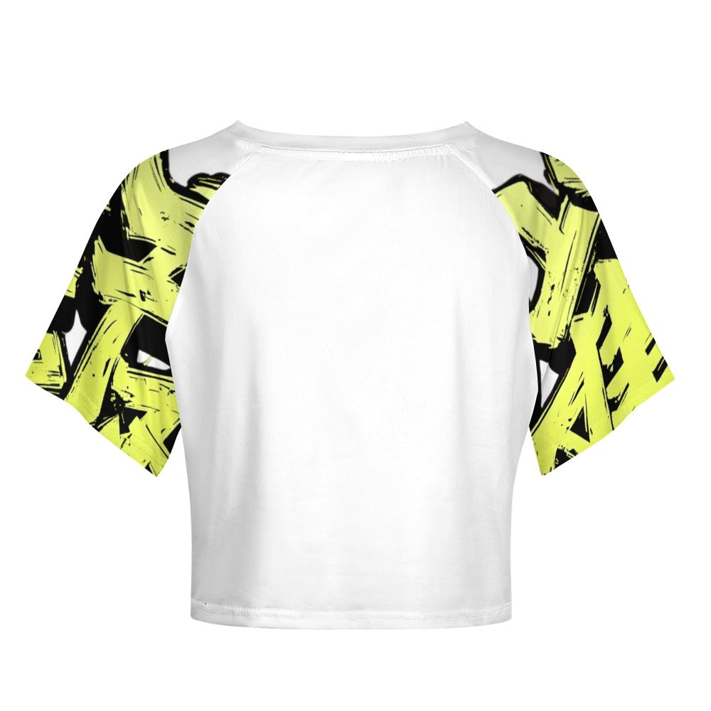 T-shirt corta donna MOMO Bloom – White Beam e Black Glow