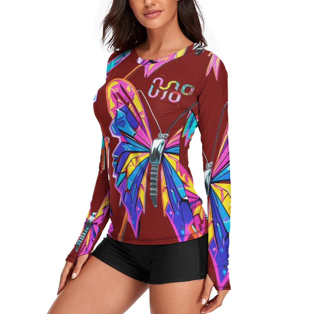 Maglietta donna Wings of Noise maniche lunghe protezione UV – 10 varianti colore