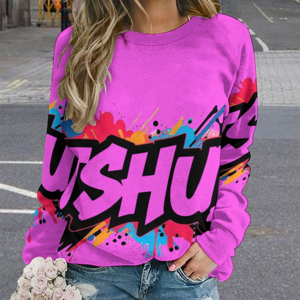 Felpa Donna JSHub Multicolor – Stile Streetwear con Graffiti All-Over