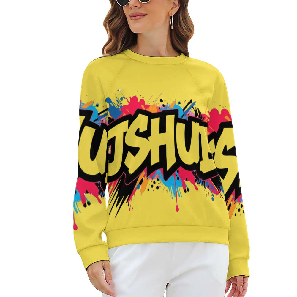 Felpa Donna JSHub Multicolor – Stile Streetwear con Graffiti All-Over