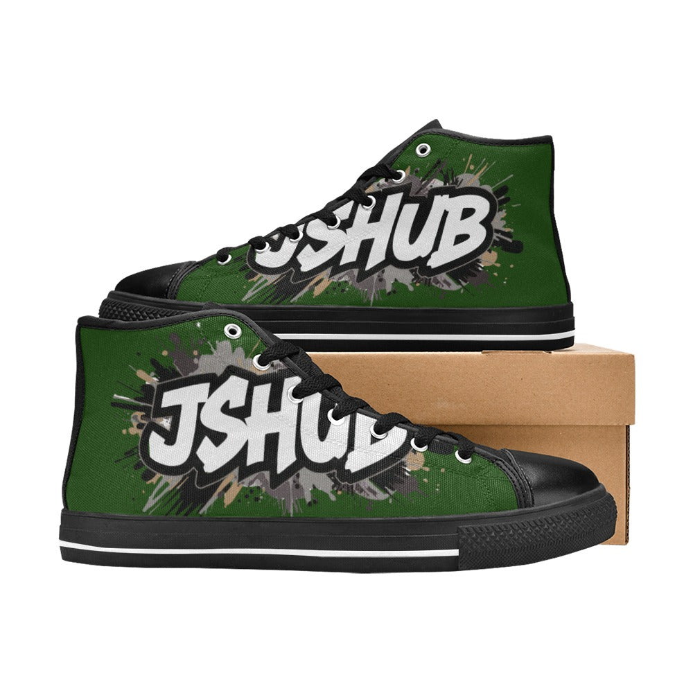 Scarpe Alte da Donna in Tela Urban JSHub Graffiti Dark – Design Esclusivo