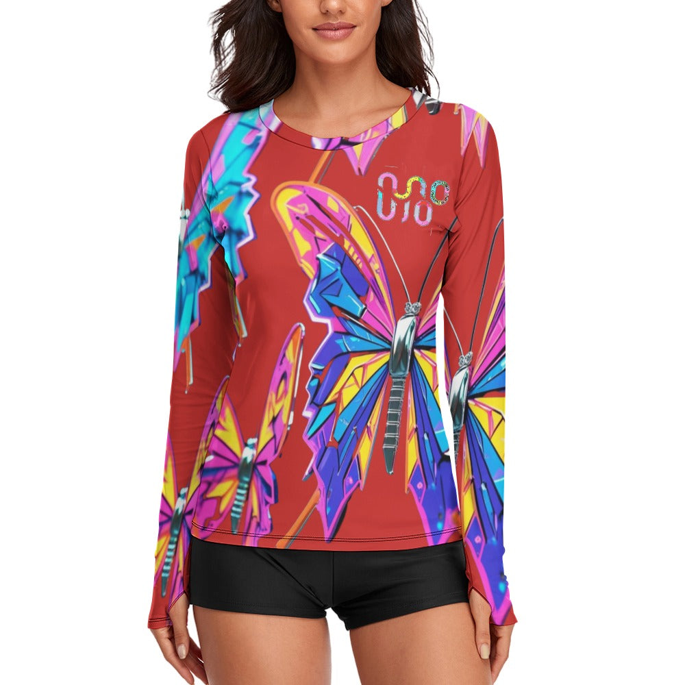 Maglietta donna Wings of Noise maniche lunghe protezione UV – 10 varianti colore