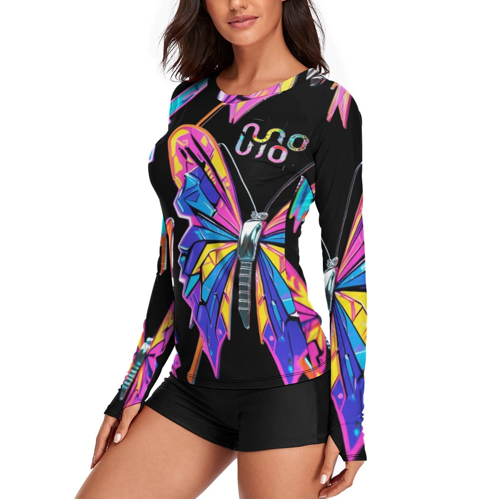 Maglietta donna Wings of Noise maniche lunghe protezione UV – 10 varianti colore